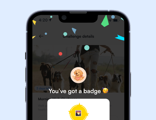 earn badges, celebrate milestones